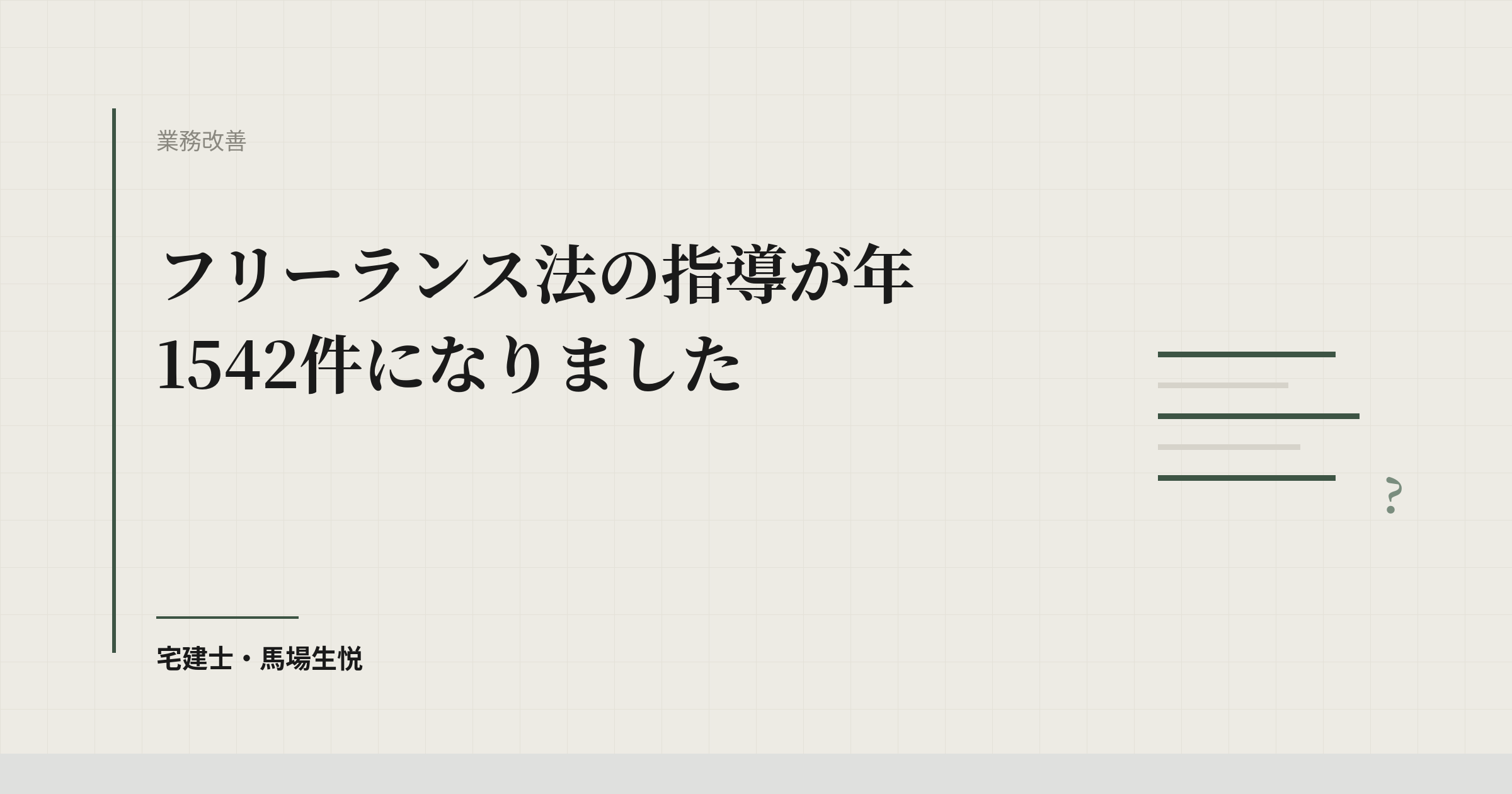 フリーランス法の指導が年1542件になりました